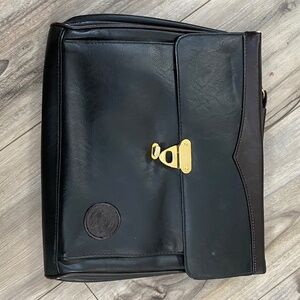 Black leather small briefcase